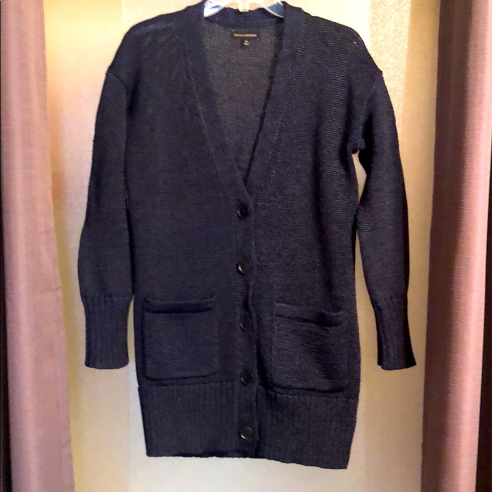 Banana Republic Metallic blue cardigan